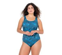 Ulla Popken Badeanzug Alice, Softline, Blattfeuerwerk Traje de baño de una Sola Pieza, Color Verde, 54-56 Mujeres