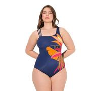 Ulla Popken Badeanzug, Blätter, Softcups, Dreier-träger, Recycelt Traje de baño de una Sola Pieza Mujer (Pack de 1)
