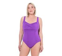 Ulla Popken Badeanzug, Iris, Struktur Traje de baño de una Sola Pieza, violetas, 46 Mujeres