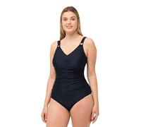 Ulla Popken Bañador Wiebke Frente Traje de baño de una Sola Pieza, Negro, 0 para Mujer