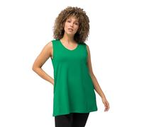 Ulla Popken Basic Top V-Neck A-Line Camiseta sin Mangas, smaragdgrün, 60-62 para Mujer