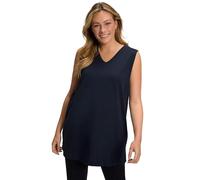 Ulla Popken Basic-V-Top Camisetas, Navy Blau, 44-46 para Mujer