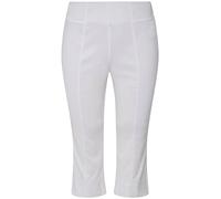 Ulla Popken Bengalin-Capri Pantalones, Blanco Nieve, 45W / 32L para Mujer
