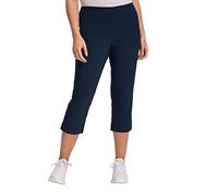 Ulla Popken Bengalin Mid-Calf Pants Pantalones, Blauschwarz, 45W / 32L para Mujer