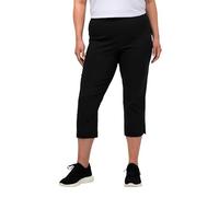 Ulla Popken Bengalin Wadenlang Pantalones, Negro (Schwarz 10), 60 para Mujer