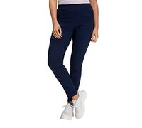 Ulla Popken Bengalinhose Slim, Sienna, Pantalones Mujer, Negro (Schwarz 10), 42W / 32L