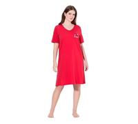Ulla Popken Bigshirt, Motivo de corazón, Escote en V, Manga Corta Salsa 46+ 837164530-46+
