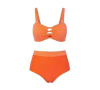 Ulla Popken Bikini, Cut-out, Copas Suaves, Tirantes Ajustables Naranja Claro 56 847555666-56
