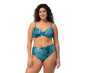 Ulla Popken Bikini, Schlange, Bügel-Cups, Verstellbare Doppelträger Parte Superior, Azul Turquesa, 56 Mujeres