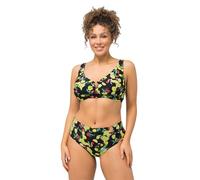 Ulla Popken Bikini Sophia Bayas Limón 826543 Juego, Negro, 0 Mujeres