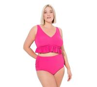 Ulla Popken Bikini, Struktur, Rüsche, Softcups, Träger Verstellbar Juego, Rosa, 0 Mujeres