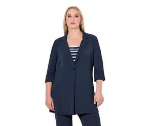 Ulla Popken Blazer para Mujer, Tallas Grandes, Talla Grande, Cuello de Solapa, Aberturas Laterales, Manga 3/4