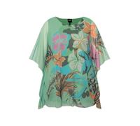Ulla Popken Blusa de 2 Capas 831846 Camiseta, Verde Claro, 52 ES/54 ES Mujeres
