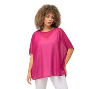 Ulla Popken Blusa de Gasa Camisa Cami, Color Rosa Fucsia, 60 ES/66 ES Mujeres
