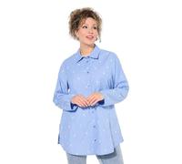 Ulla Popken Blusa de Manga Larga para Mujer, Tallas Grandes, Tallas Grandes, Azul Claro, 62-64