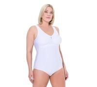 Ulla Popken Body Moldeador, mil Rayas, Puede llevarse sin Sujetador Blanco Nieve 120F 705648200-120F