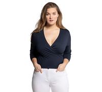 Ulla Popken Bolero Camiseta Ajustada, Negro, 52-52 Mujer