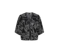Ulla Popken Bolero, Mezcla de Seda, Oversize, Manga murciélago Negro 54+ 849213100-54+