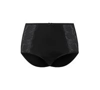 Ulla Popken Braga Maxislip para Mujer, Encaje Lateral, Bragas de Microfibra, Negro, 44-46