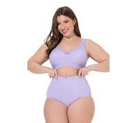 Ulla Popken Braga Moldeadora, Cintura Alta, aplicación Jacquard Lavanda Suave 50+ 813137800-50+