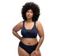 Ulla Popken Bralette, Encaje Sujetador, Azul Oscuro, 120B para Mujer