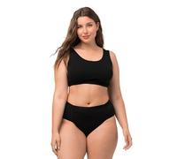 Ulla Popken Bustier, sin Cordones, Color Liso Sujetadores, Negro, 56-58 para Mujer