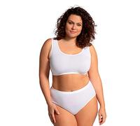 Ulla Popken Bustier, Tirantes Anchos, algodón orgánico 790724, Blanco Nieve., 46-48