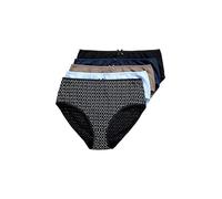 Ulla Popken Calzoncillos para Mujer, 5 Unidades, diseño Liso, Negro, 50-52