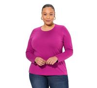 Ulla Popken Camisa, Slim, Cuello Redondo, Manga Larga Bayas 54+ 646801827-54+