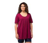 Ulla Popken Camiseta básica con Pliegues, A-Line, Magnolia, 48-50 para Mujer