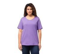 Ulla Popken Camiseta básica, Lila Azul, 64 ES/66 ES para Mujer