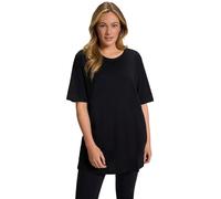 Ulla Popken Camiseta básica para mujer, cuello redondo