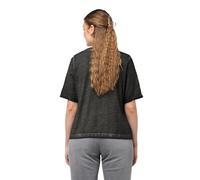 Ulla Popken Camiseta con cordón y corazón de Lurex, Classic 830325, Negro, 48-50 Mujeres