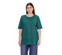 Ulla Popken Camiseta, Cuello Redondo, Holgada, Media Manga bencina 50+ 486910745-50+