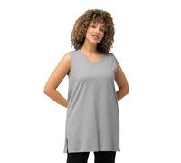 Ulla Popken Basic-v-Top Camisetas, Color Gris Claro, 64-66 Mujeres