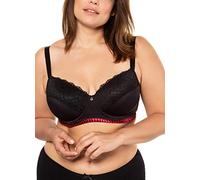 Ulla Popken - Camiseta de Cuello Redondo para Mujer Negro (Schwarz 10) 64/66