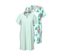 Ulla Popken Camiseta de noche jade / verde claro / rosa / blanco M-L EUR