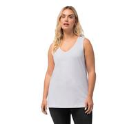 Ulla Popken Camiseta Femenina con Cuello en V para Mujer, Blanco Nieve., 56 ES/58 ES