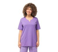 Ulla Popken Camiseta, Forma en A, Cuello de túnica, Media Manga Azul Lila 54+ 807259810-54+