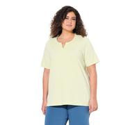 Ulla Popken T-Shirt, A-Linie, Tunika-Ausschnitt, Halbarm Camiseta con Cuello de lágrima, Pistacho, 50-52 Mujeres