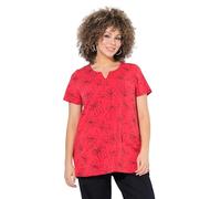 Ulla Popken Camiseta, Lazo, línea A, Cuello de túnica, Media Manga Rojo Claro 54+ 840350529-54+