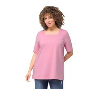 Ulla Popken Camiseta, línea A, Cuello Carree, Media Manga 807286, Rosa Claro, 48-50 Mujeres