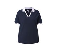 Ulla Popken Camiseta marino / blanco L-XL marino / blanco