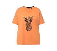Ulla Popken Camiseta con Estampado de piña 831853, Albaricoque, 52 ES/54 ES Mujeres