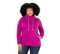 Ulla Popken Camiseta Sport, Cuello alzado Ancho, Bolsillos, Mangas largas raglán Bayas 46+ 713963827-46+