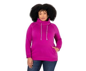 Ulla Popken Camiseta Sport, Cuello alzado Ancho, Bolsillos, Mangas largas raglán Bayas 46+ 713963827-46+