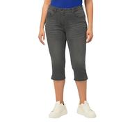 Ulla Popken Capri Jeans Sarah-Pantalones Vaqueros Estrechos con 5 Bolsillos, Gris Claro Denim, 32W x 32L para Mujer
