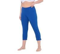 Ulla Popken Caprihose, 7/8-länge, Elastikbund, bis Gr. 66/68 Pantalones Capri, Longitud 7/8, Cintura elástica, hasta la Talla 36/38, mar Profundo, 40W / 32L Mujeres