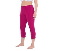 Ulla Popken Caprihose, 7/8-länge, Elastikbund, bis Gr. 66/68 Pantalones Capri, Longitud 7/8, Cintura elástica, hasta la Talla 36/38, Fucsia, 36W / 32L Mujeres
