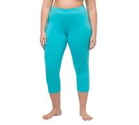Ulla Popken Caprihose, 7/8-Länge, Elastikbund, bis Gr. 66/68 Pantalones, Tiefes Aqua, 40W / 32L para Mujer